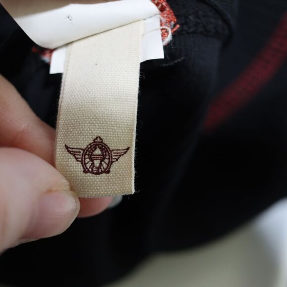 Burning Torch Ribbed Black Beaded Long Sleeve Top Vintage 90s LG - Picture 9 of 12